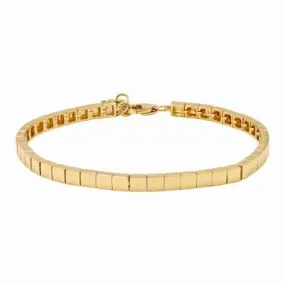 14k Yellow Gold Square Shape Fashion Bracelet