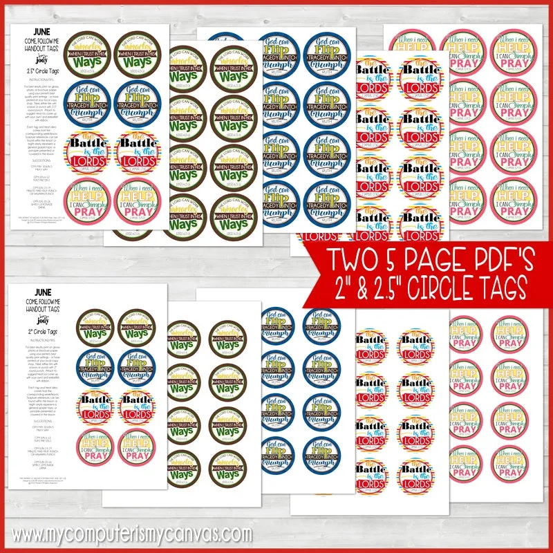 2022 CFM Old Testament Weekly Handout Tags {JUNE} PRINTABLE