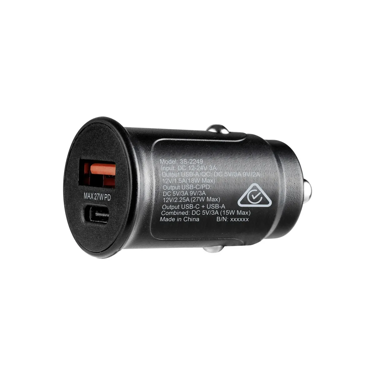 3sixT Car Charger 27W USB-C   USB-A QC3.0 for Phones