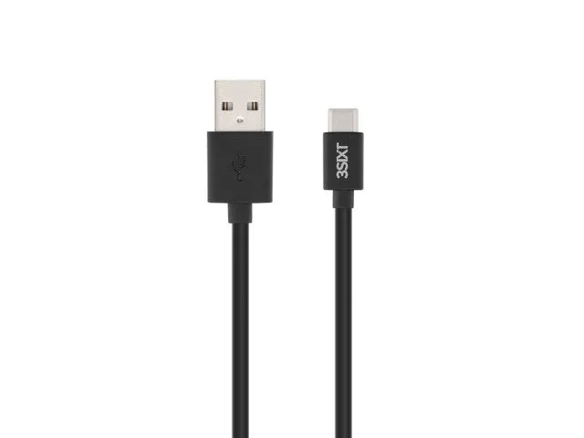 3sixT Charge & Sync Cable - USB-A to USB-C - 1m - Black