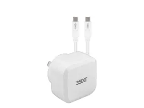 3SIXT Wall Charger AU 30W USB-C PD   USB-C/C Cable - White