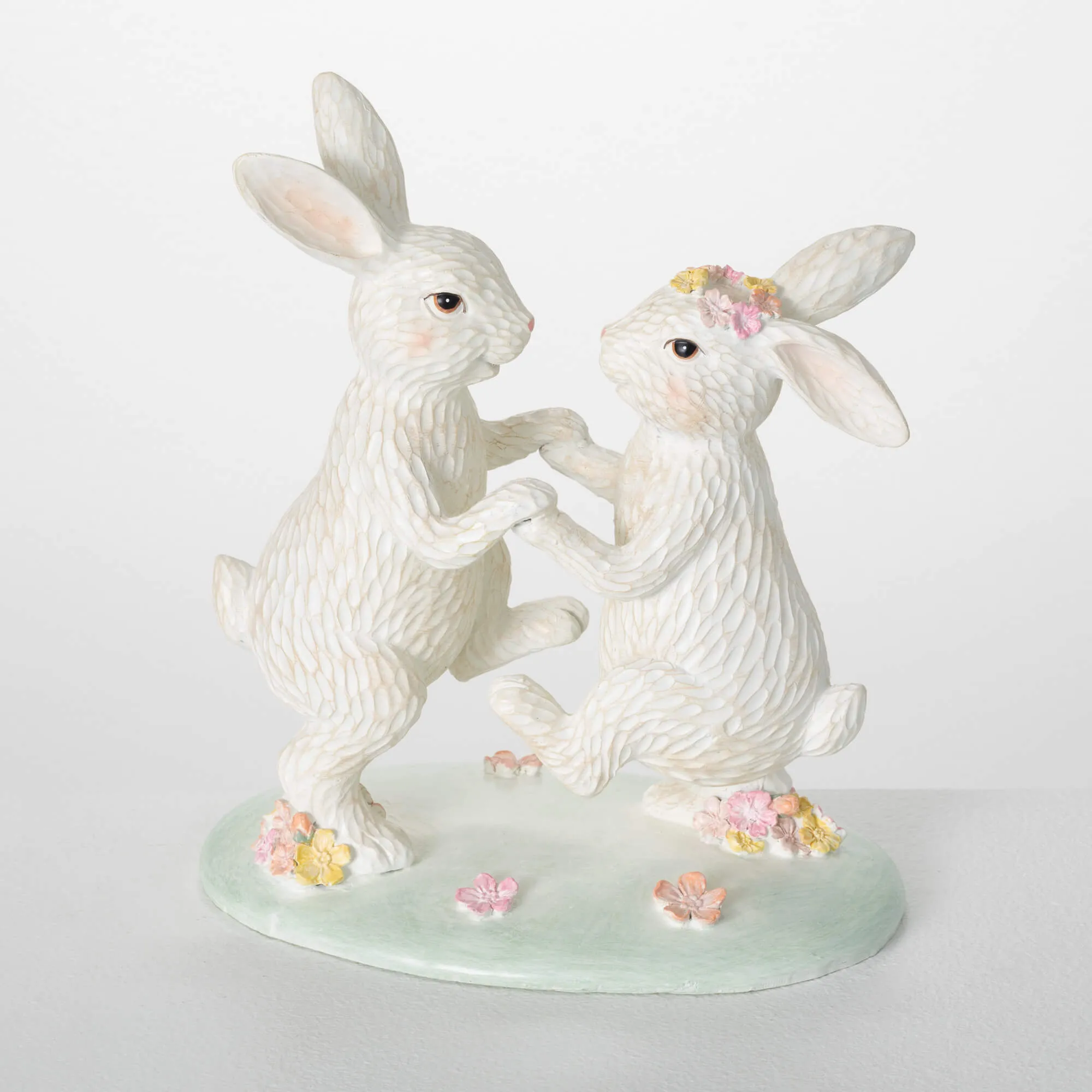 9.75"H Sullivans Dancing Tabletop Bunny Statue, Multicolored