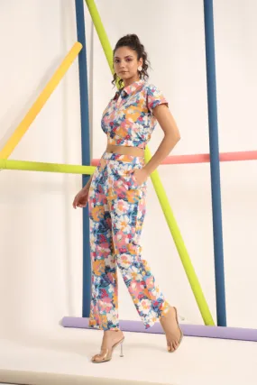 Abstract Bright Floral on Cotton Co-ord Set