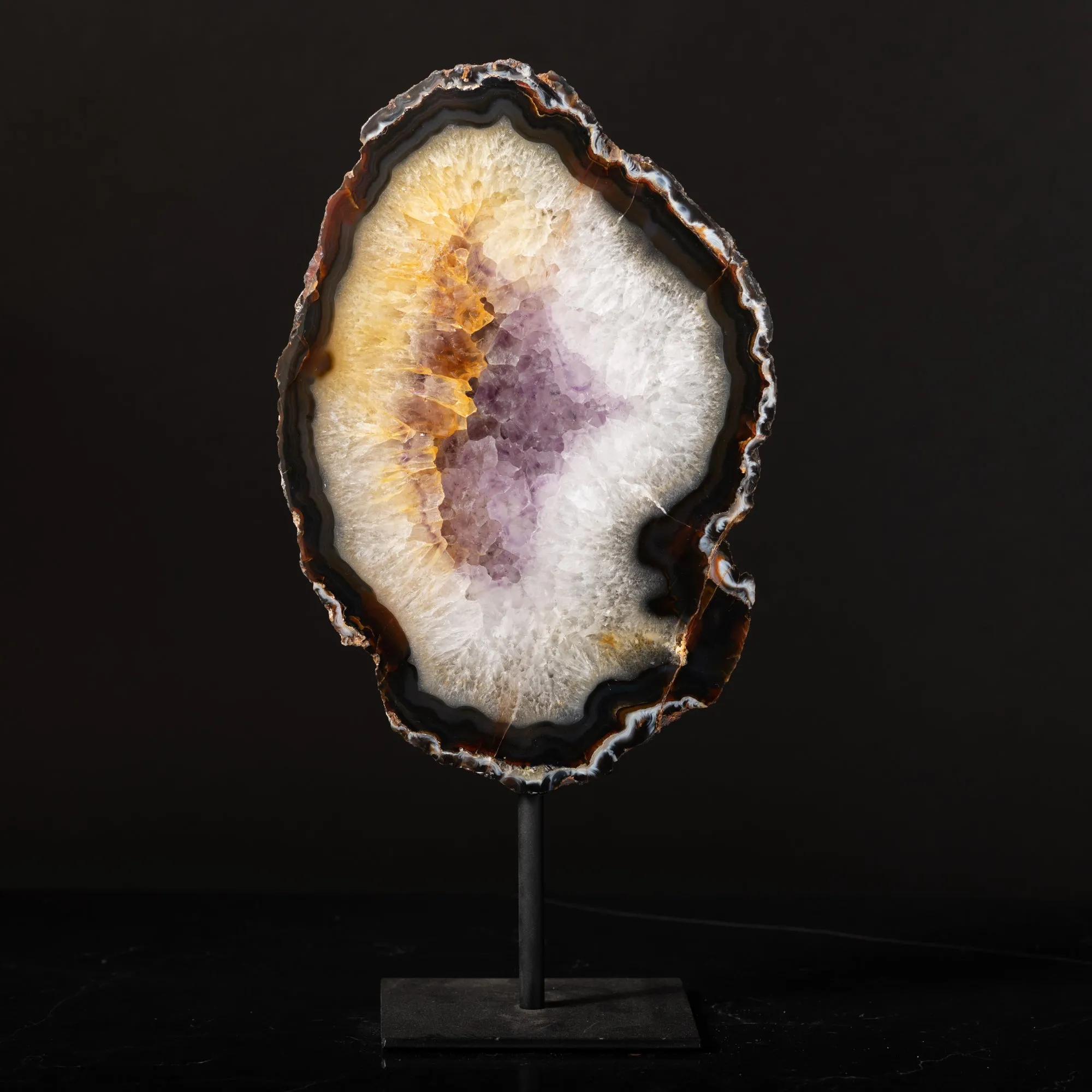 Agate Slice on Stand