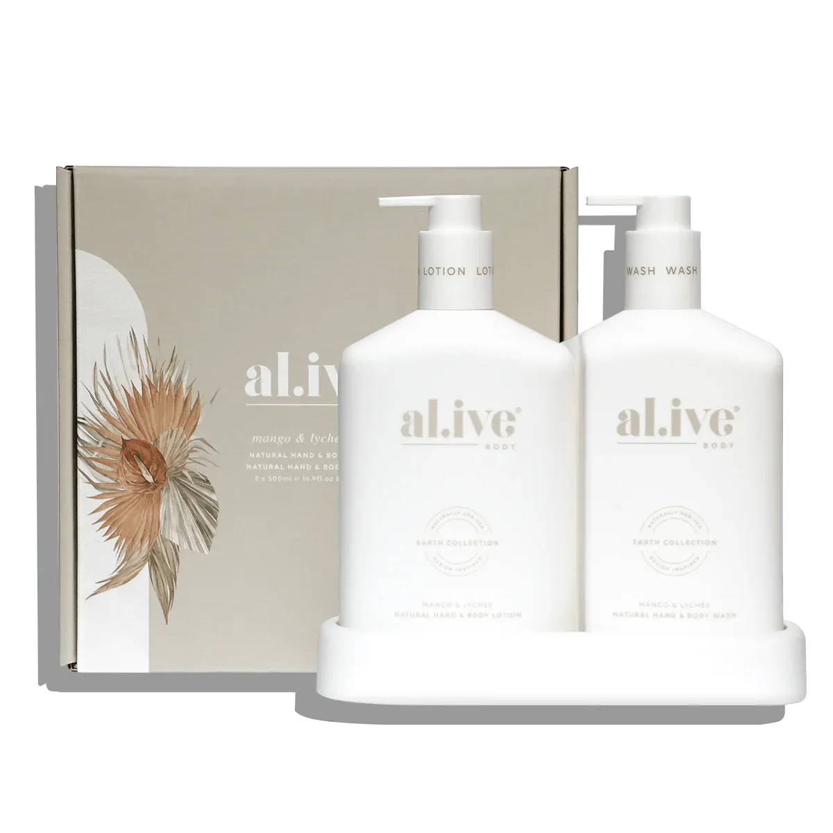 Al.ive Wash & Lotion Duo   Tray | Mango & Lychee