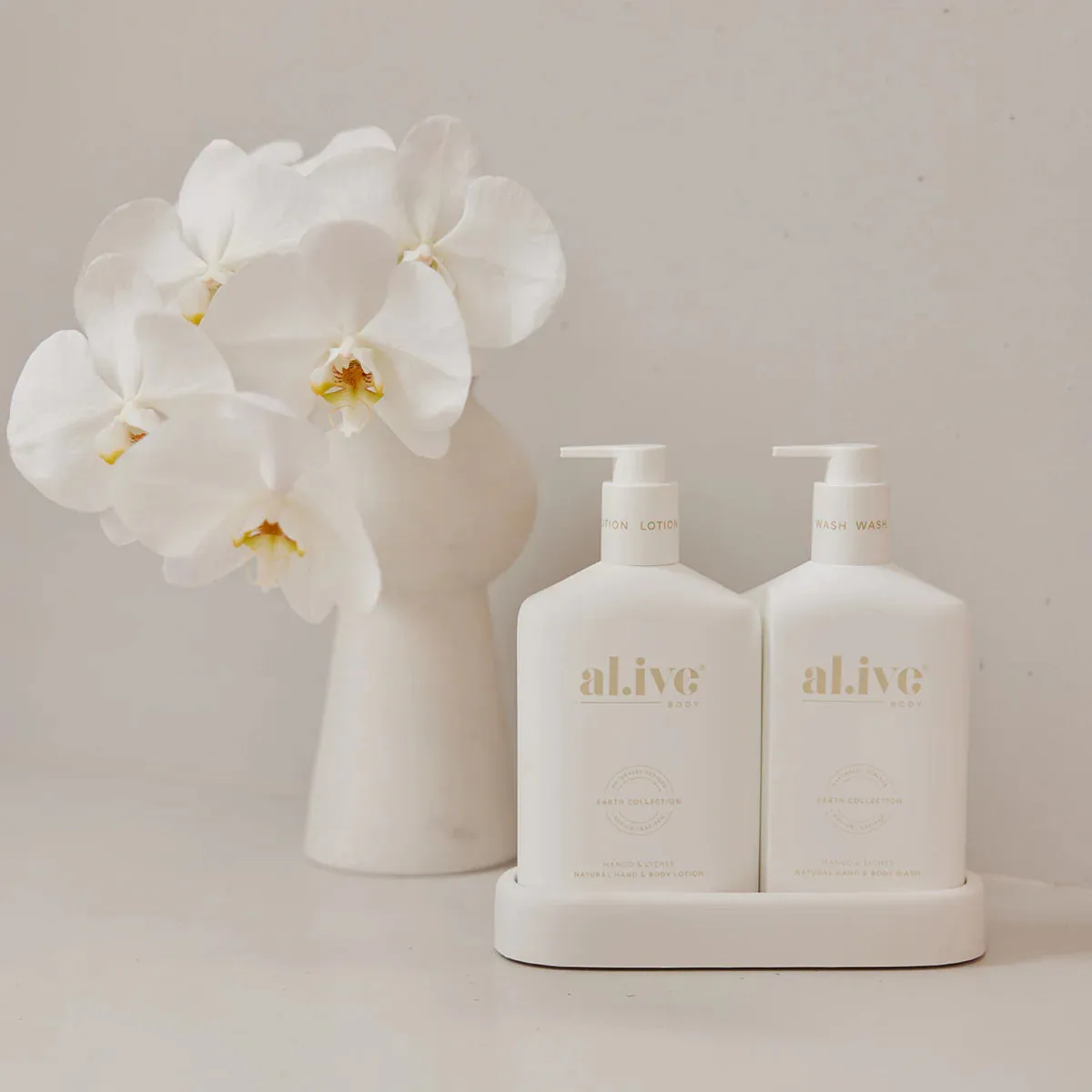 Al.ive Wash & Lotion Duo   Tray | Mango & Lychee