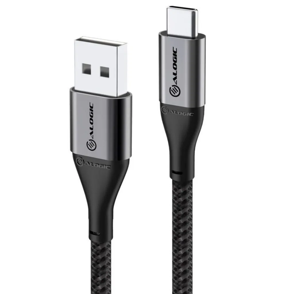 ALOGIC 3A USB-A til USB-C Kabel 30cm - Sort