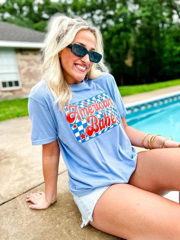 American Babe Checkered Retro Tee