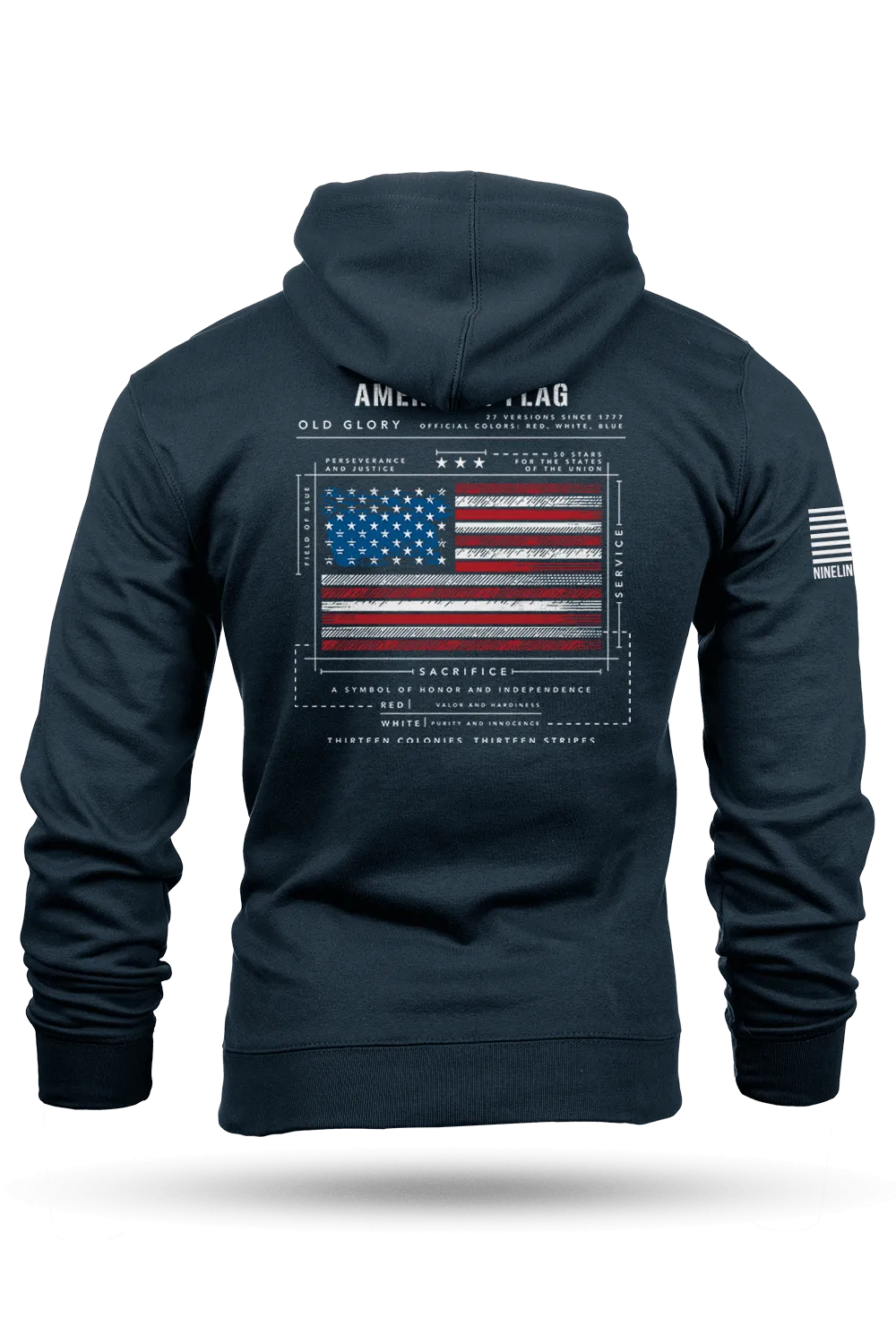 American Flag Schematic - Hoodie