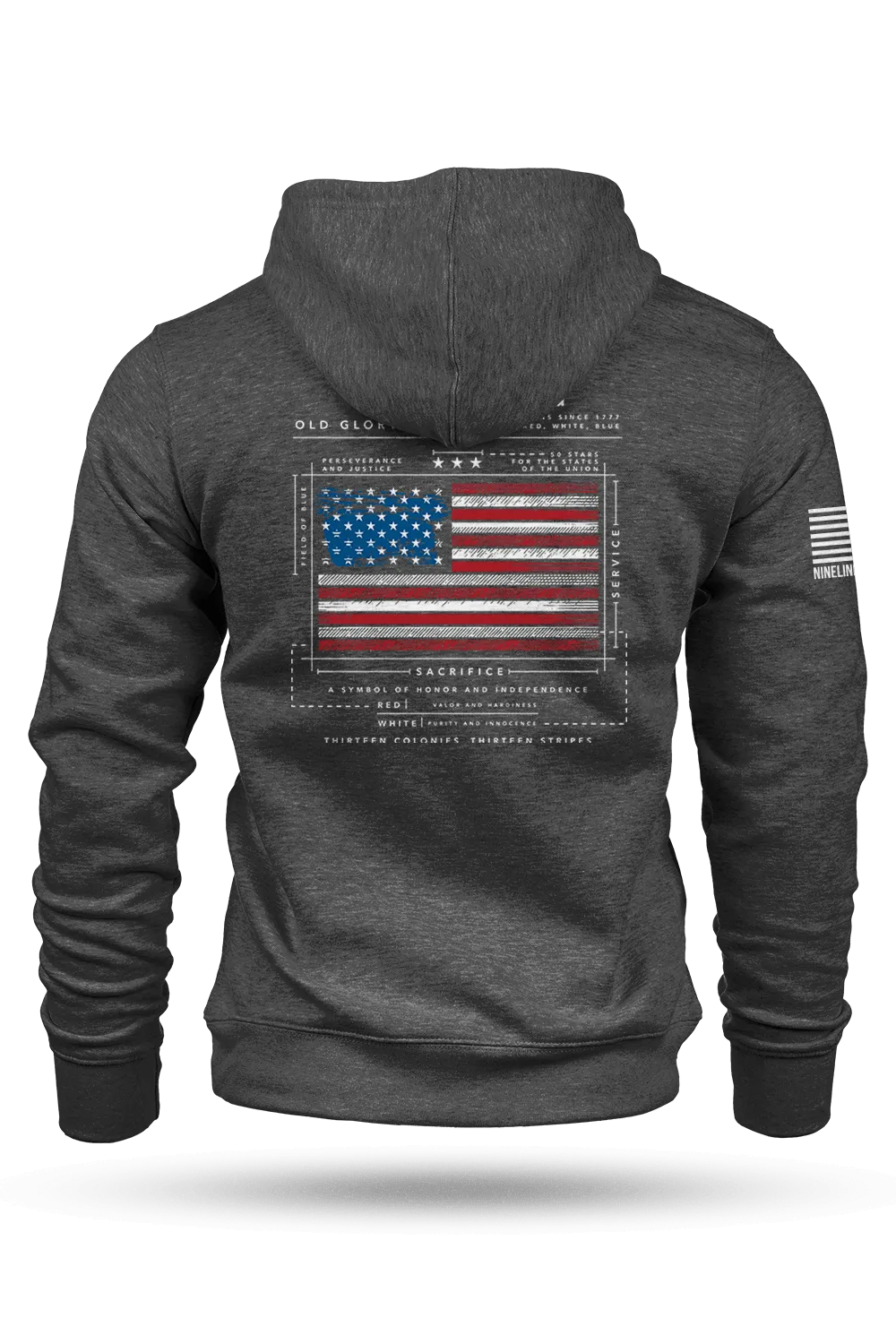 American Flag Schematic - Hoodie