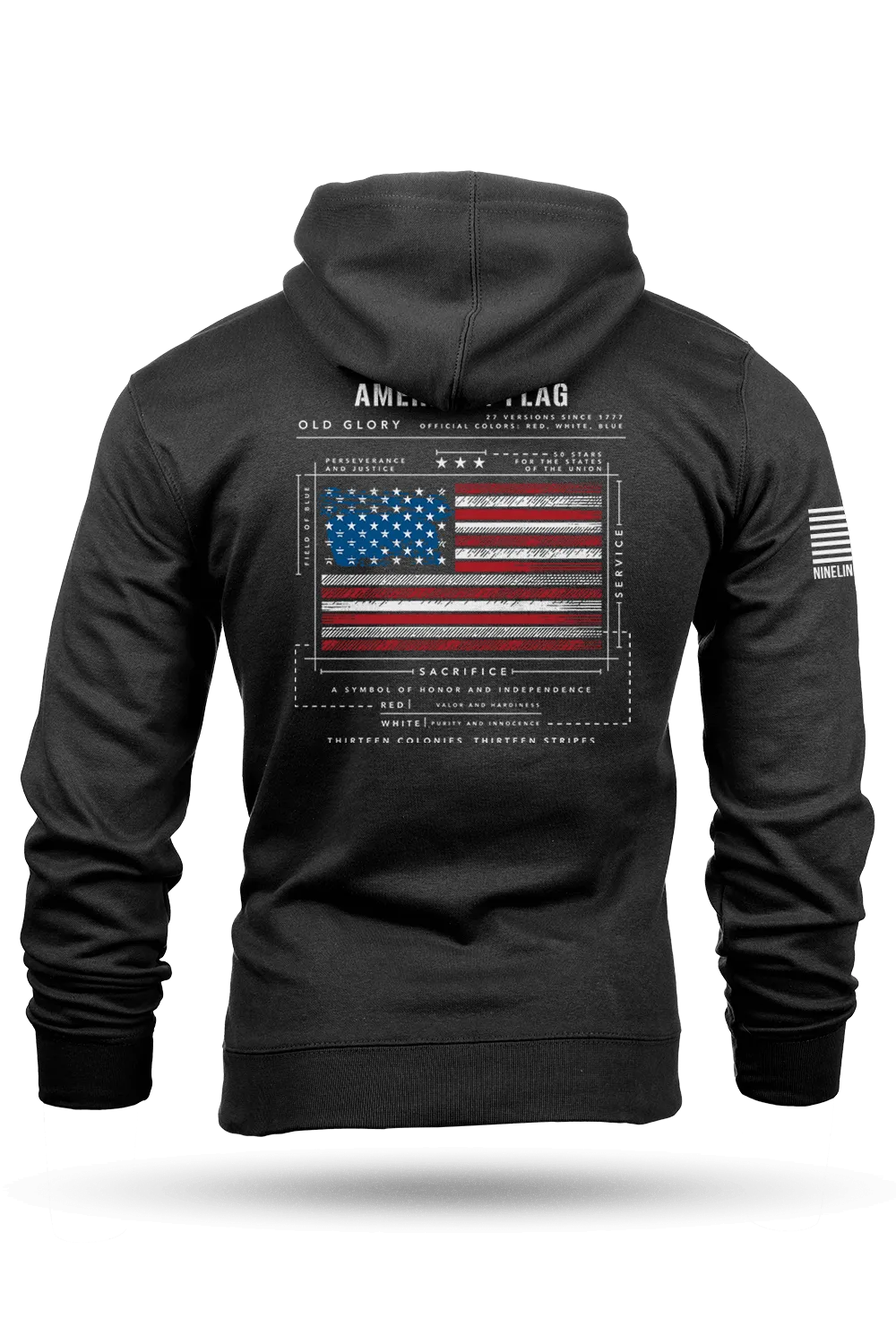 American Flag Schematic - Hoodie