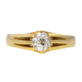 Antique Engagement Ring, Old European Cut Diamond 0.72ctw