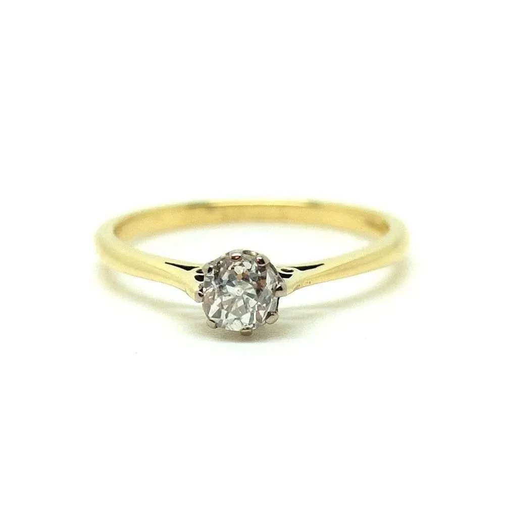 Antique Victorian Old Cut Diamond Ring