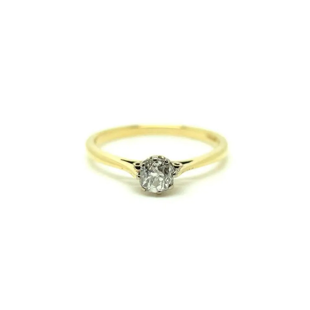 Antique Victorian Old Cut Diamond Ring