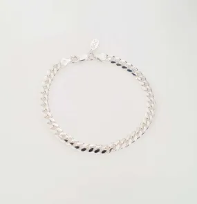 Armbånd, Chunky Cuban Kæde, sterlingsølv, 17, 21 cm/6 mm