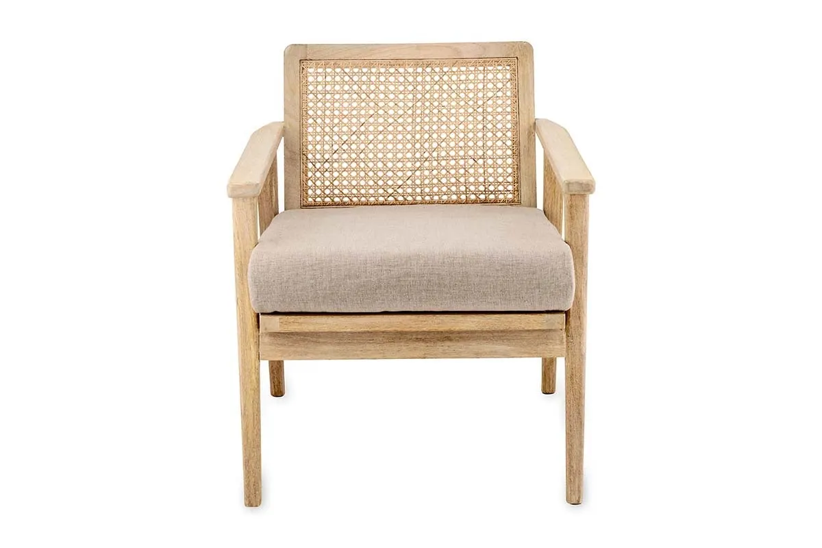 Atri Mango Wood & Cane Occasional Chair