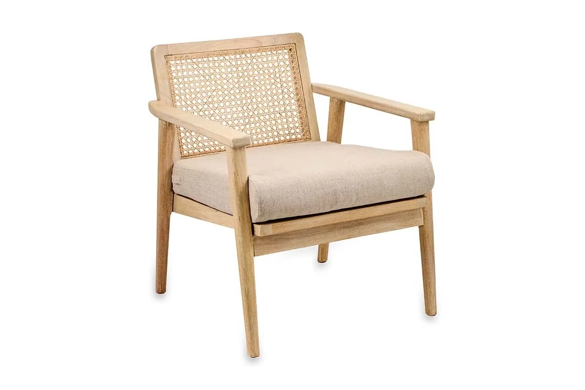 Atri Mango Wood & Cane Occasional Chair