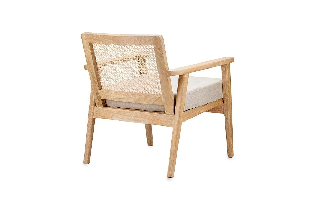 Atri Mango Wood & Cane Occasional Chair