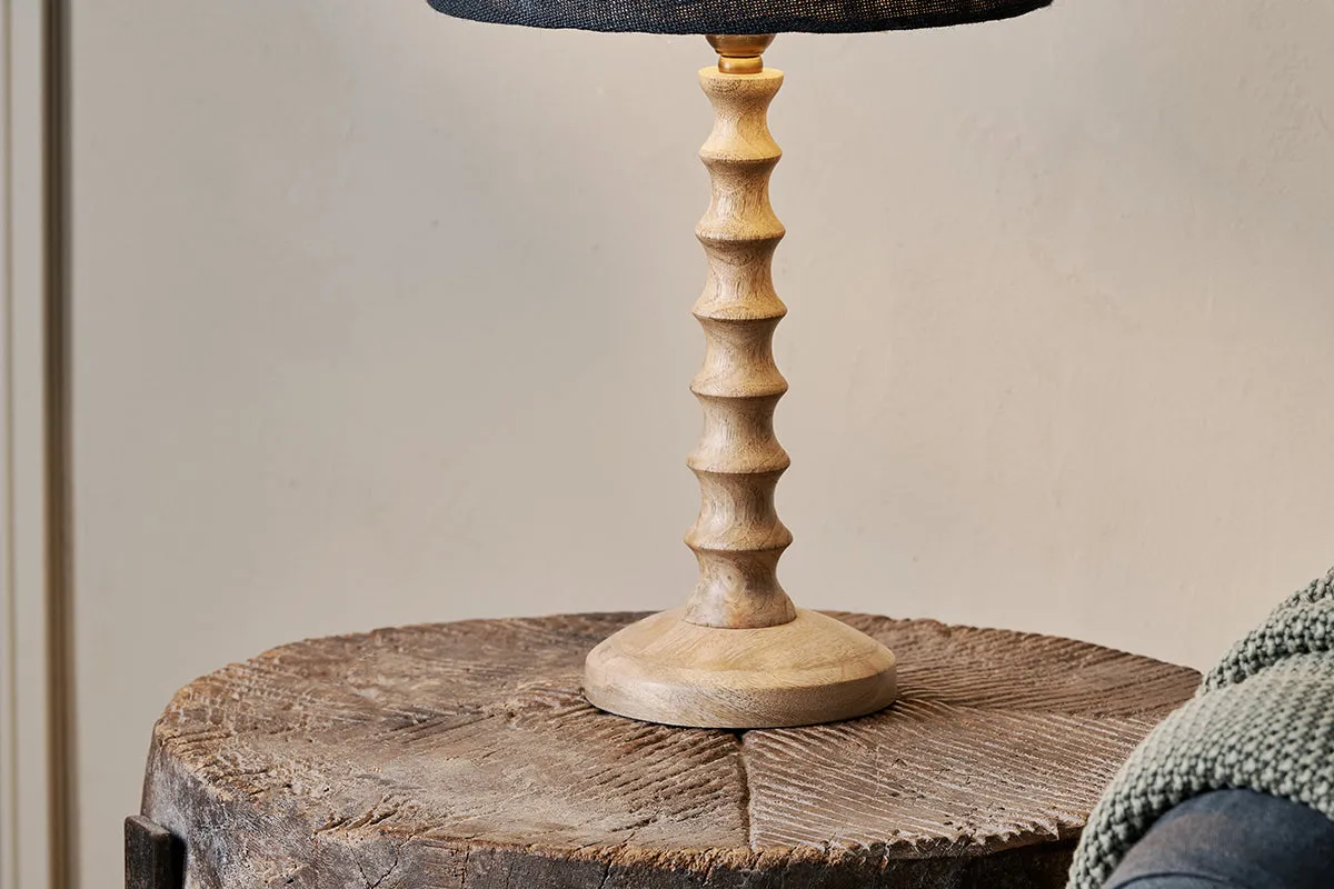 Avisa Mango Wood Bedside Table Lamp