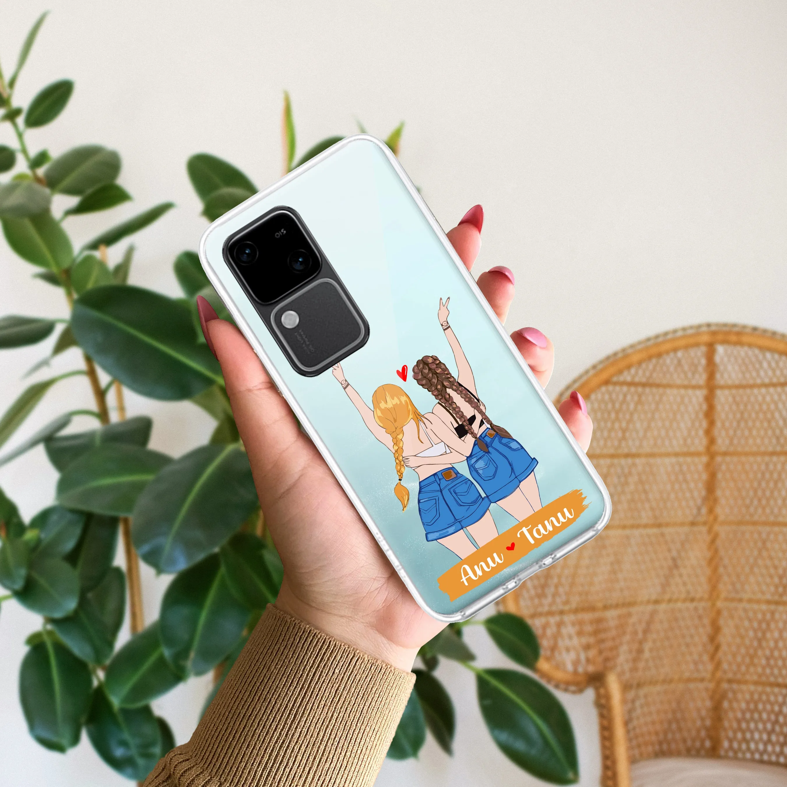 Besties Forever Customize Transparent Silicon Case For Vivo