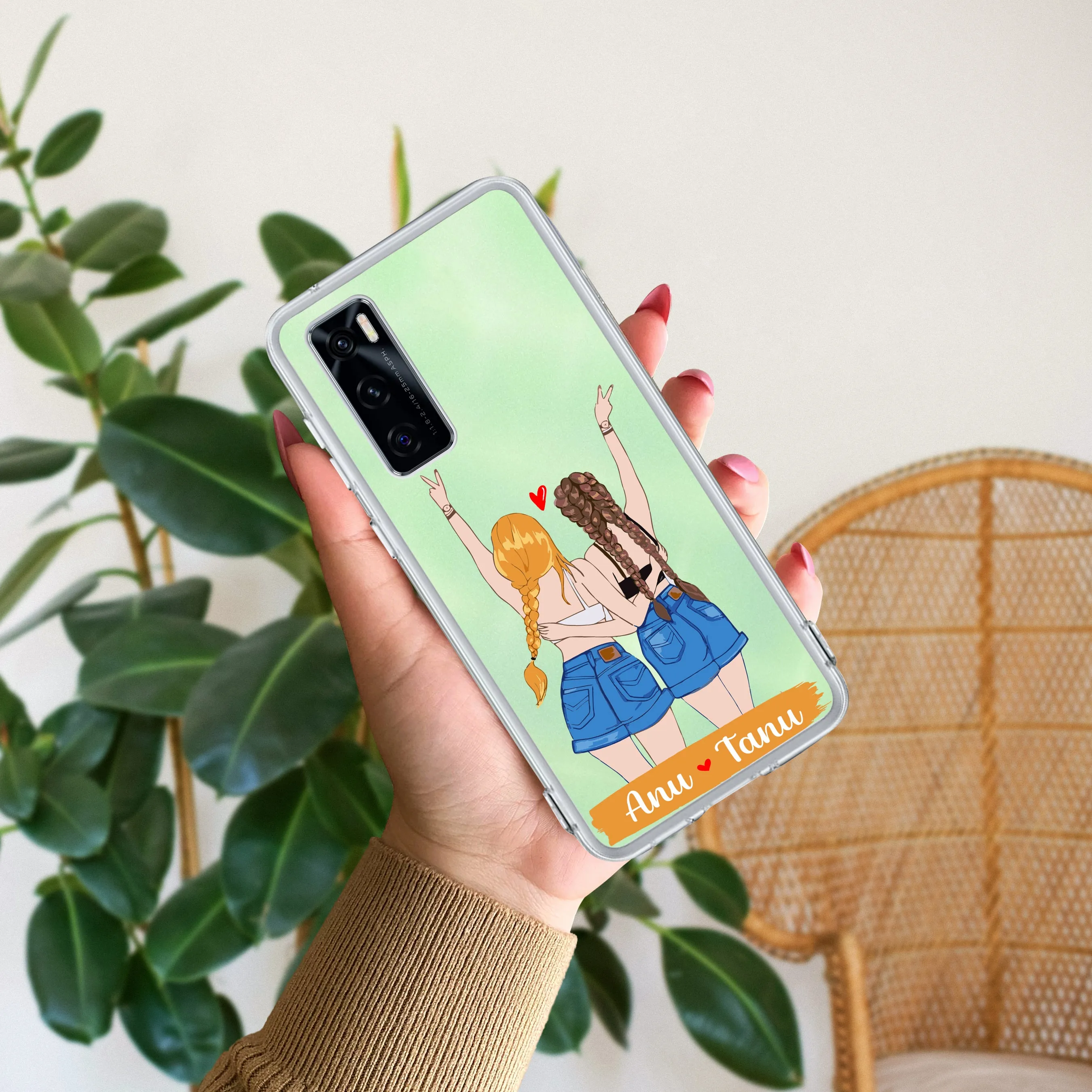 Besties Forever Customize Transparent Silicon Case For Vivo