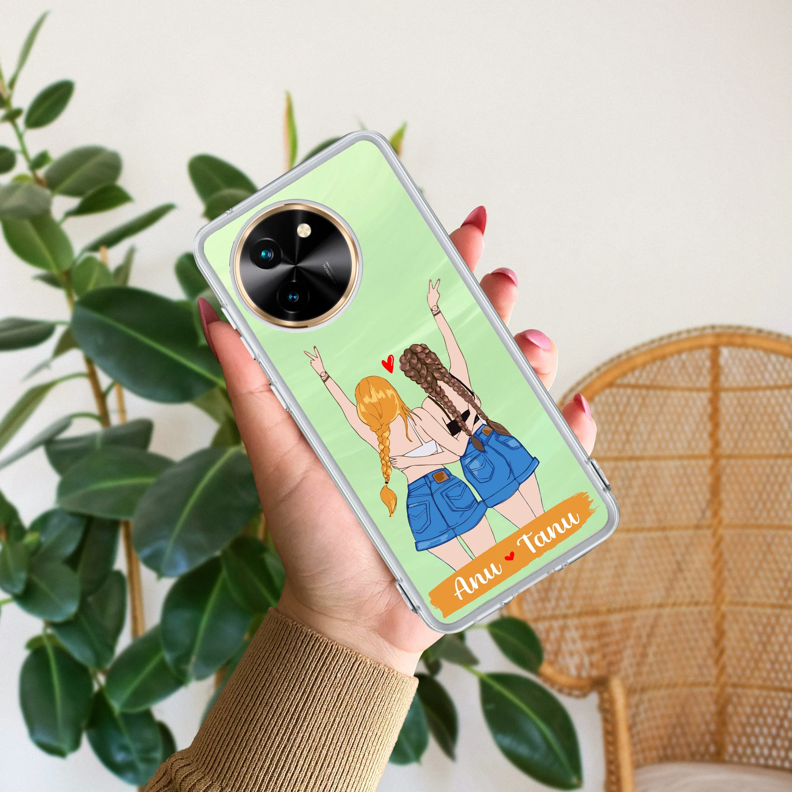 Besties Forever Customize Transparent Silicon Case For Vivo