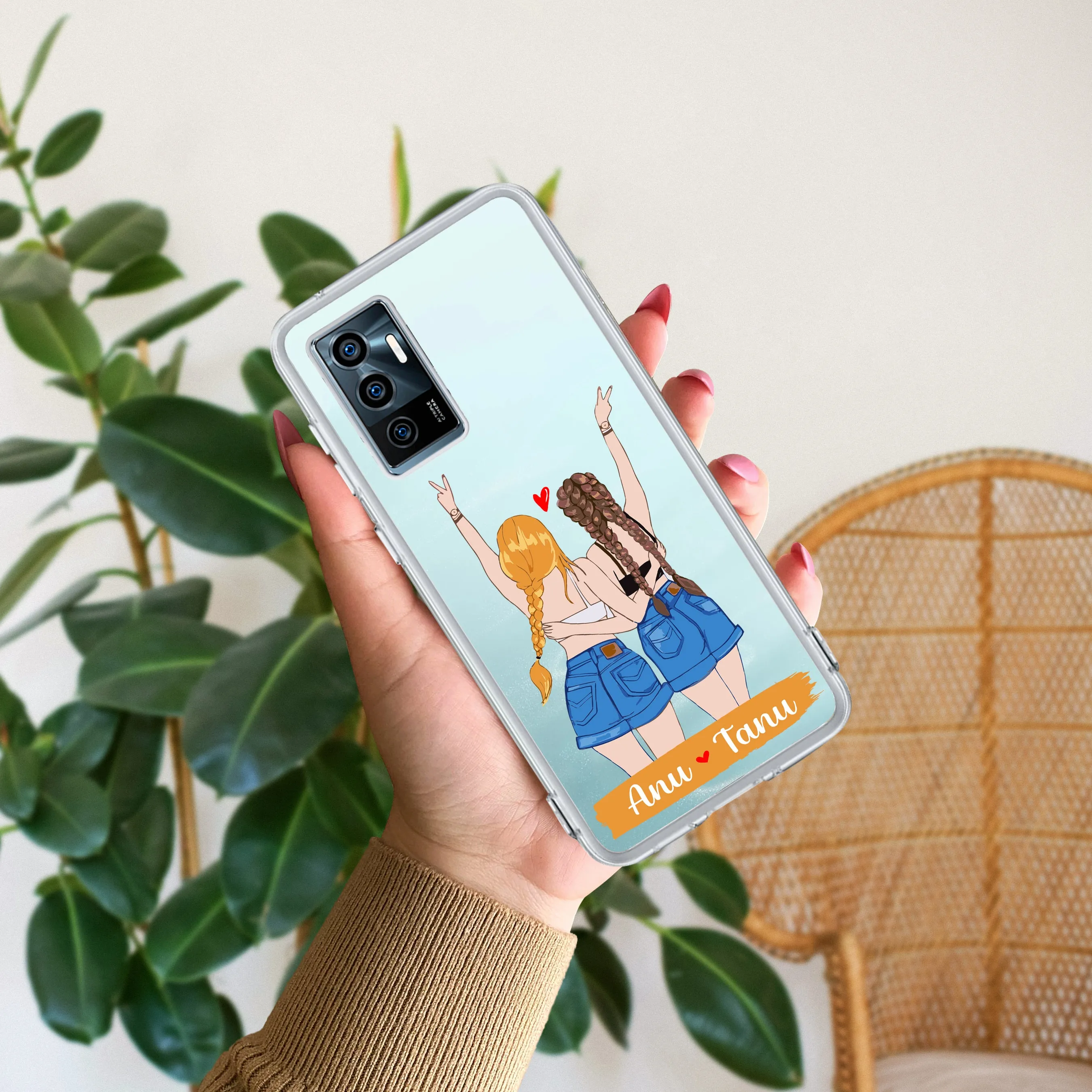 Besties Forever Customize Transparent Silicon Case For Vivo