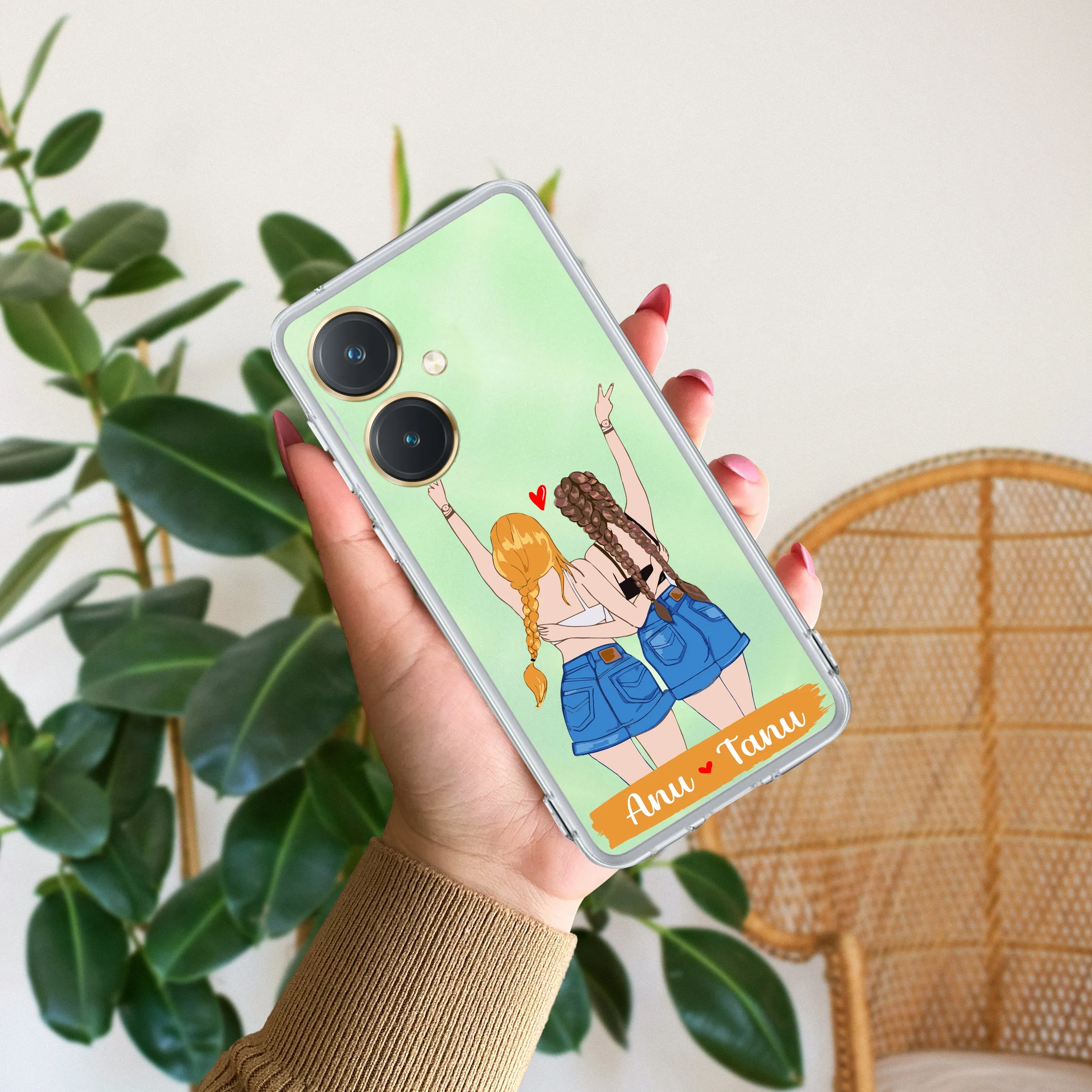 Besties Forever Customize Transparent Silicon Case For Vivo