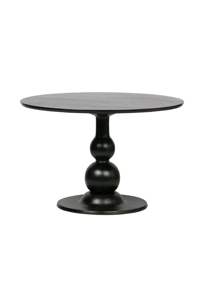 Black Mango Wood Round Dining Table