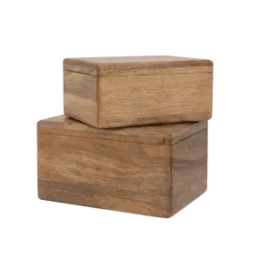 Box mango wood set of 2