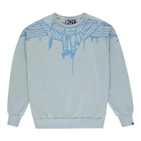 BOY EAGLE SMUDGE SWEATSHIRT - WASHED BLUE