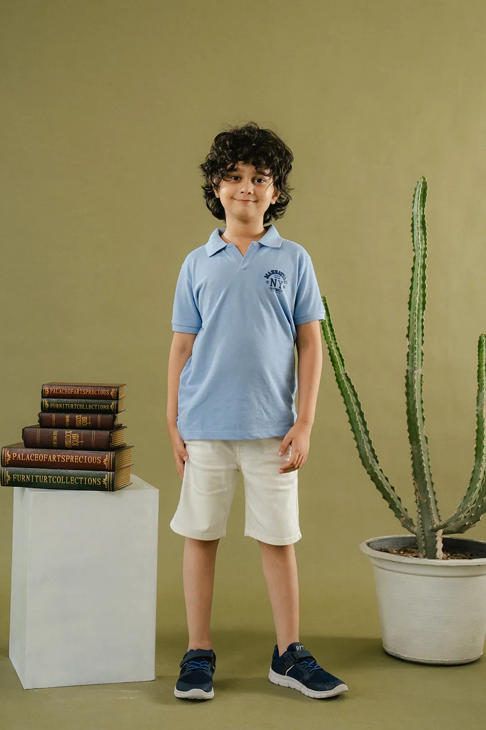 BOYS FASHION PLACKET POLO