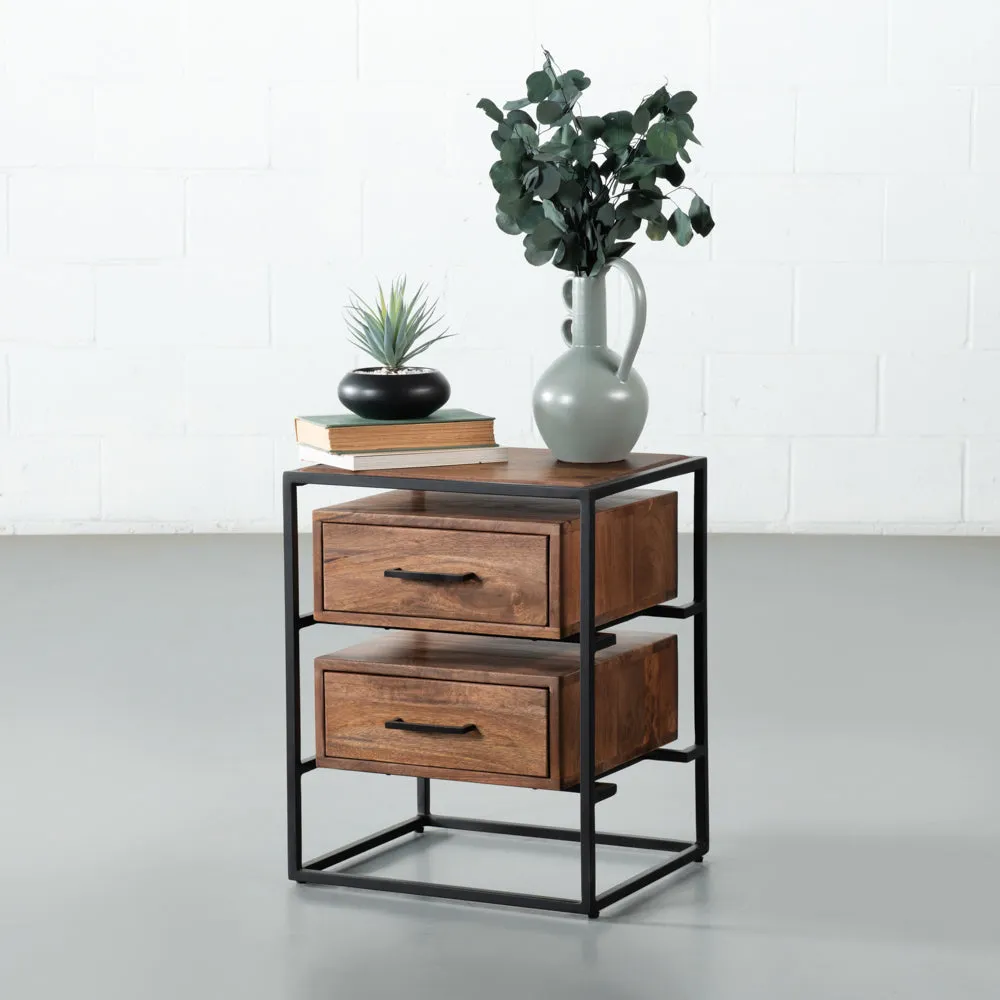 Sure! Here’s an optimized title for the product:

BRADSON Stylish Natural Mango Wood End Table with Modern Design - Perfect for Living Room or Bedroom