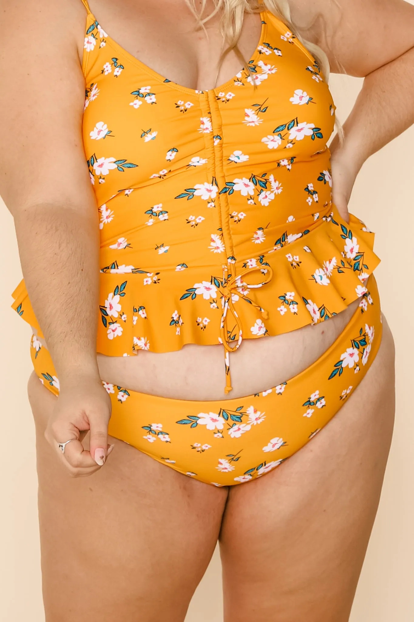 Breeze Reversible Bottoms | Mango/Floral | Final Sale