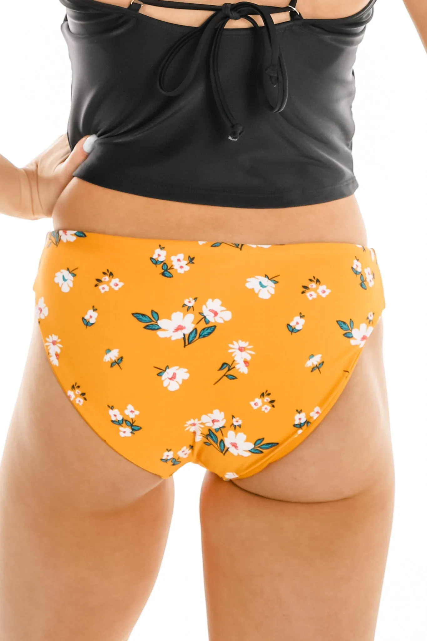 Breeze Reversible Bottoms | Mango/Floral | Final Sale