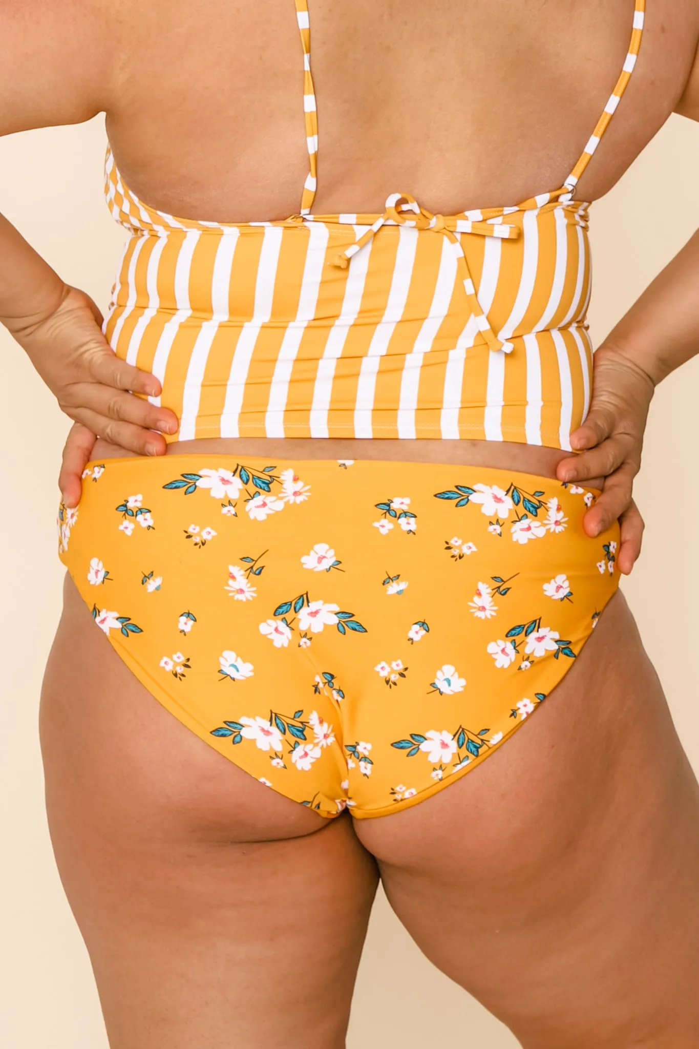 Breeze Reversible Bottoms | Mango/Floral | Final Sale