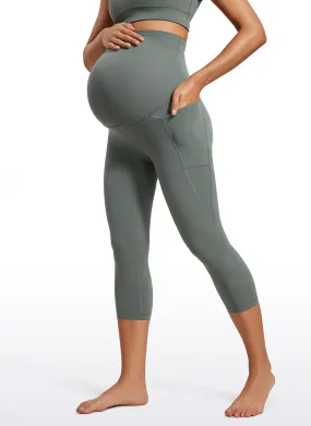 Butterluxe Maternity Leggings with Pockets 21"- Super High Waist