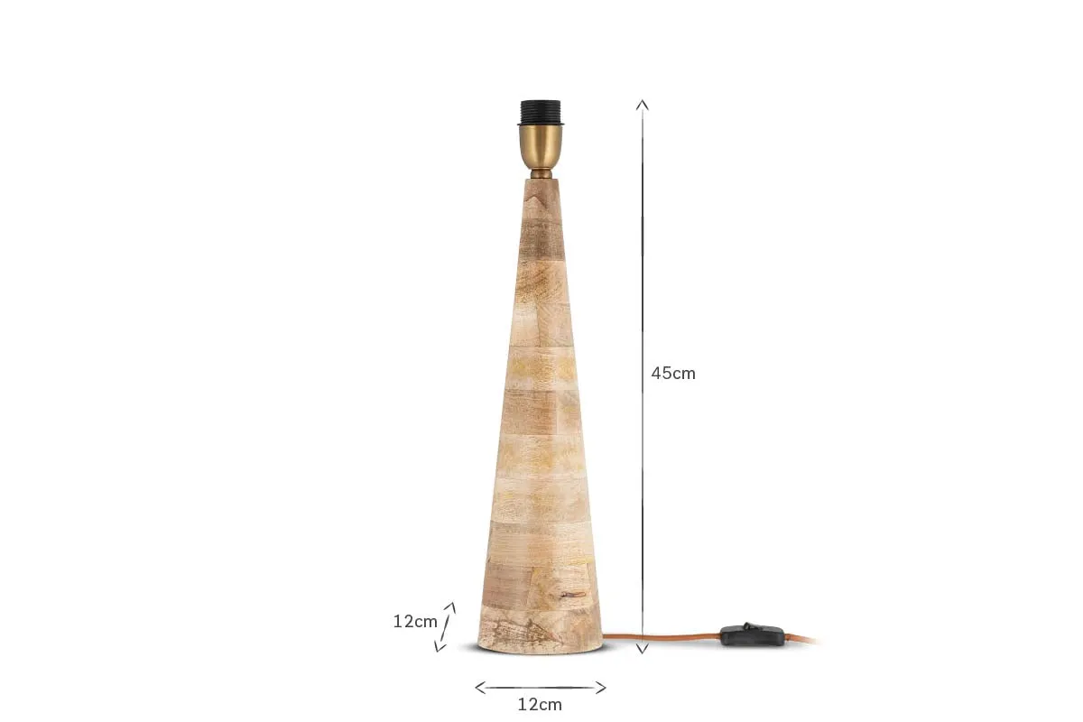 Chameli Mango Wood Table Lamp - Natural