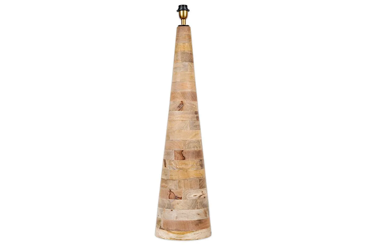 Chameli Tapered Mango Wood Floor Lamp