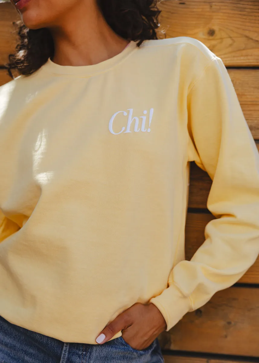 Chicago Forever! Garment-Dyed Sweatshirt - Butter