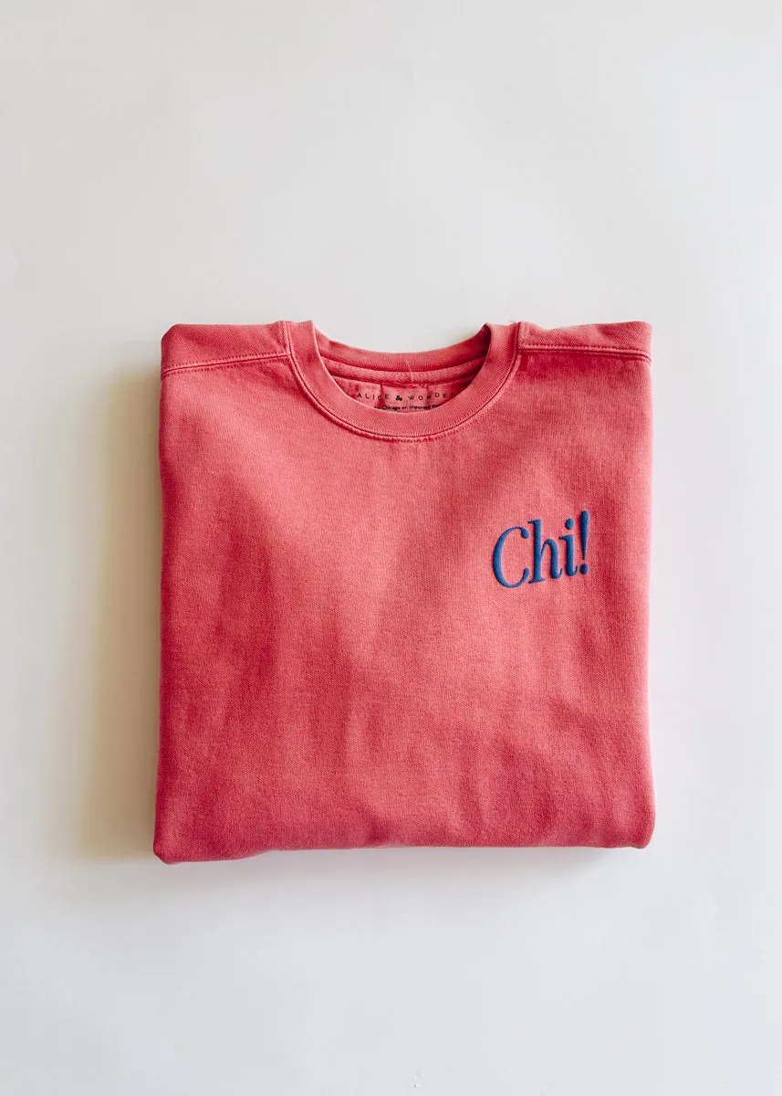 Chicago Forever! Garment-Dyed Sweatshirt - Watermelon