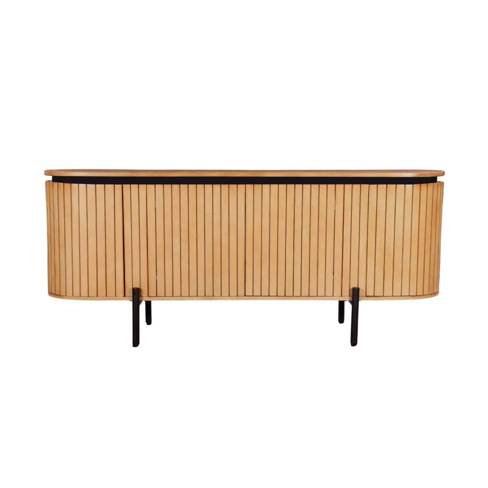 COPENHAGEN Fluted Solid Mango Wood TV Unit