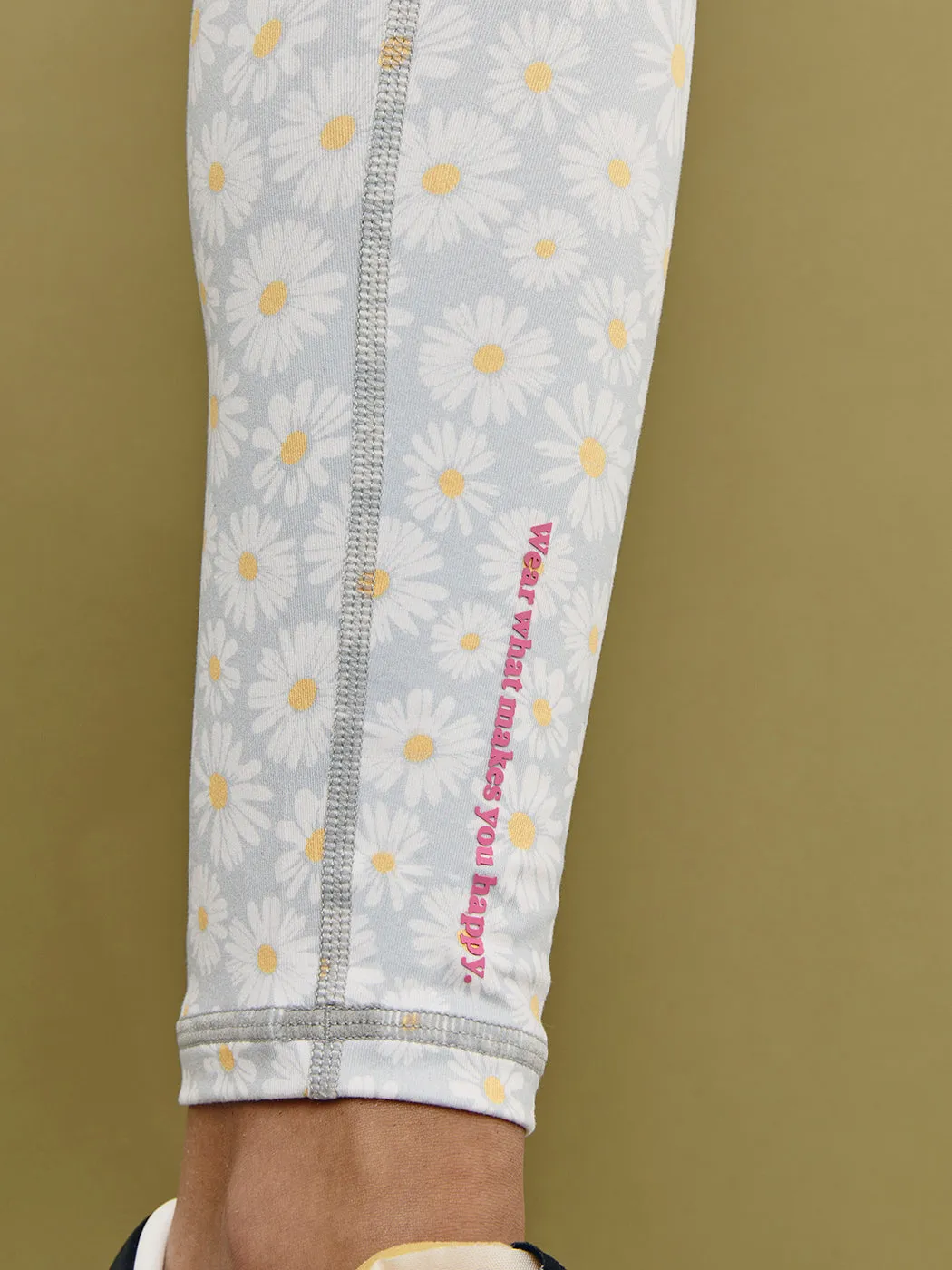 Daisys On Dusty Blue TLC Legging - Daisys On Dusty Blue