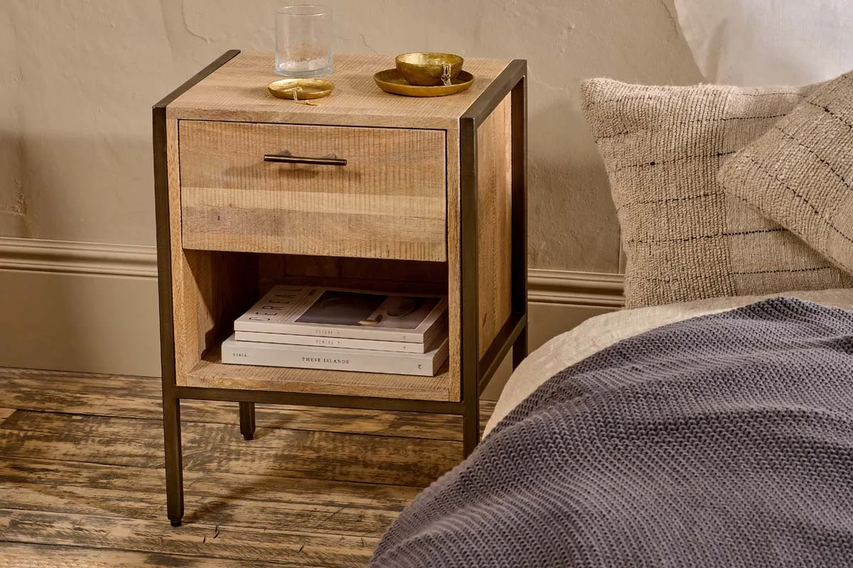 Dasai Mango Wood Bedside Table