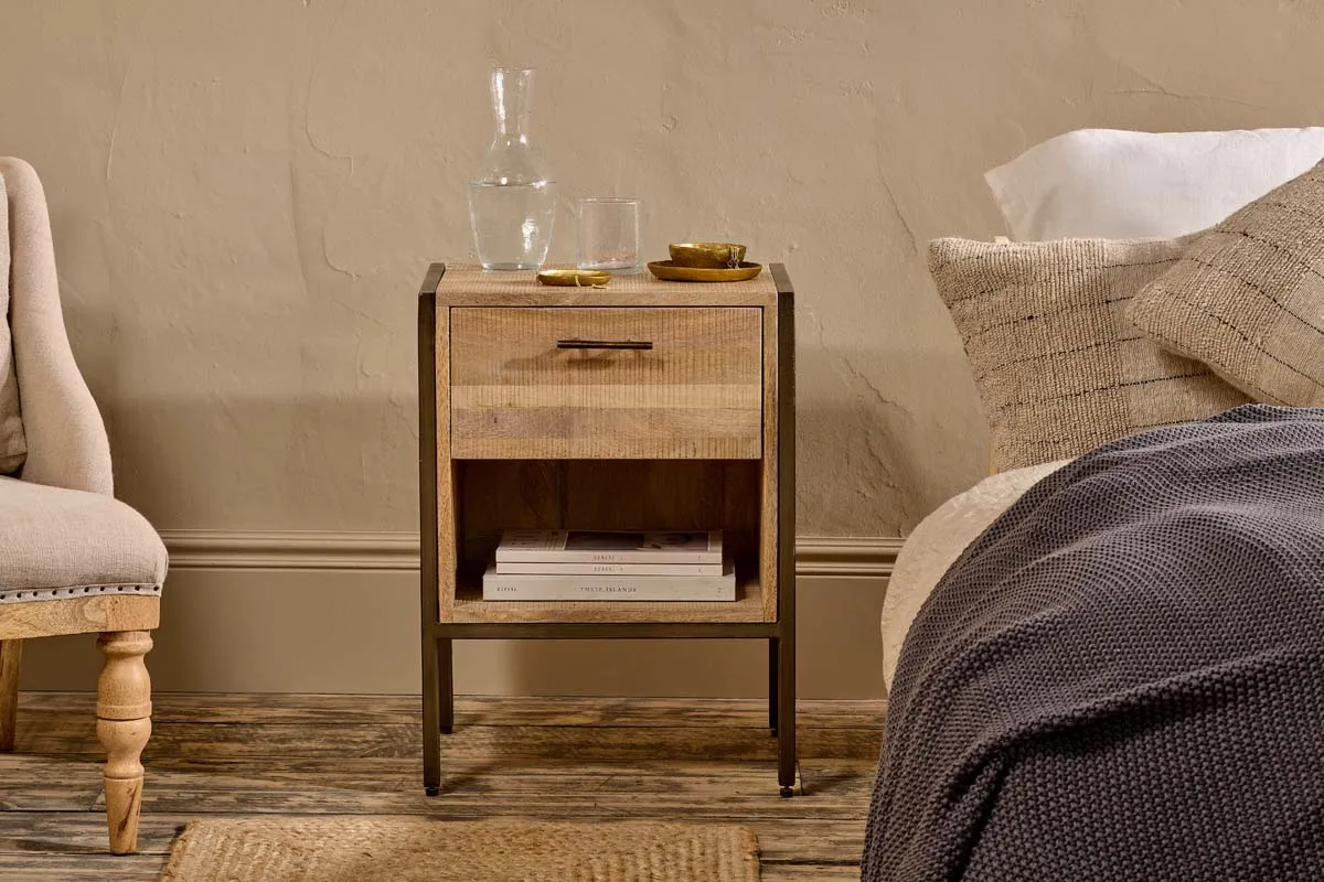 Dasai Mango Wood Bedside Table