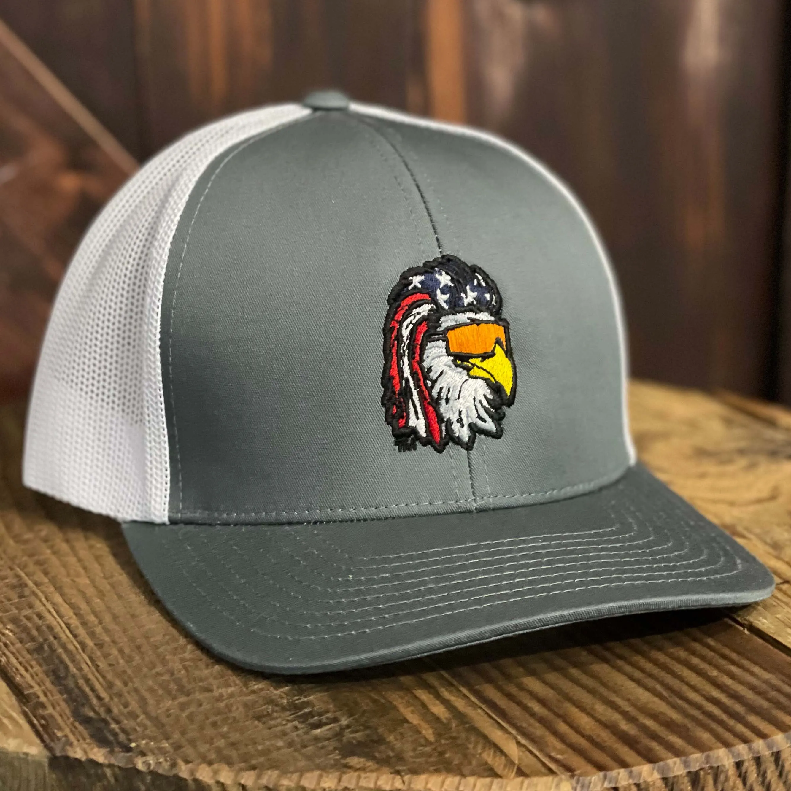 Eagle Mullet Hat - Charcoal/White