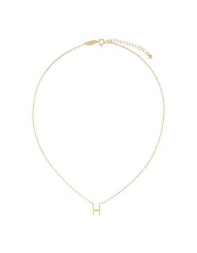 Elly Lou Timeless Initial Necklace - H- Gold