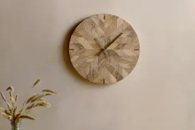 Enugu Mango Wood Clock - Natural