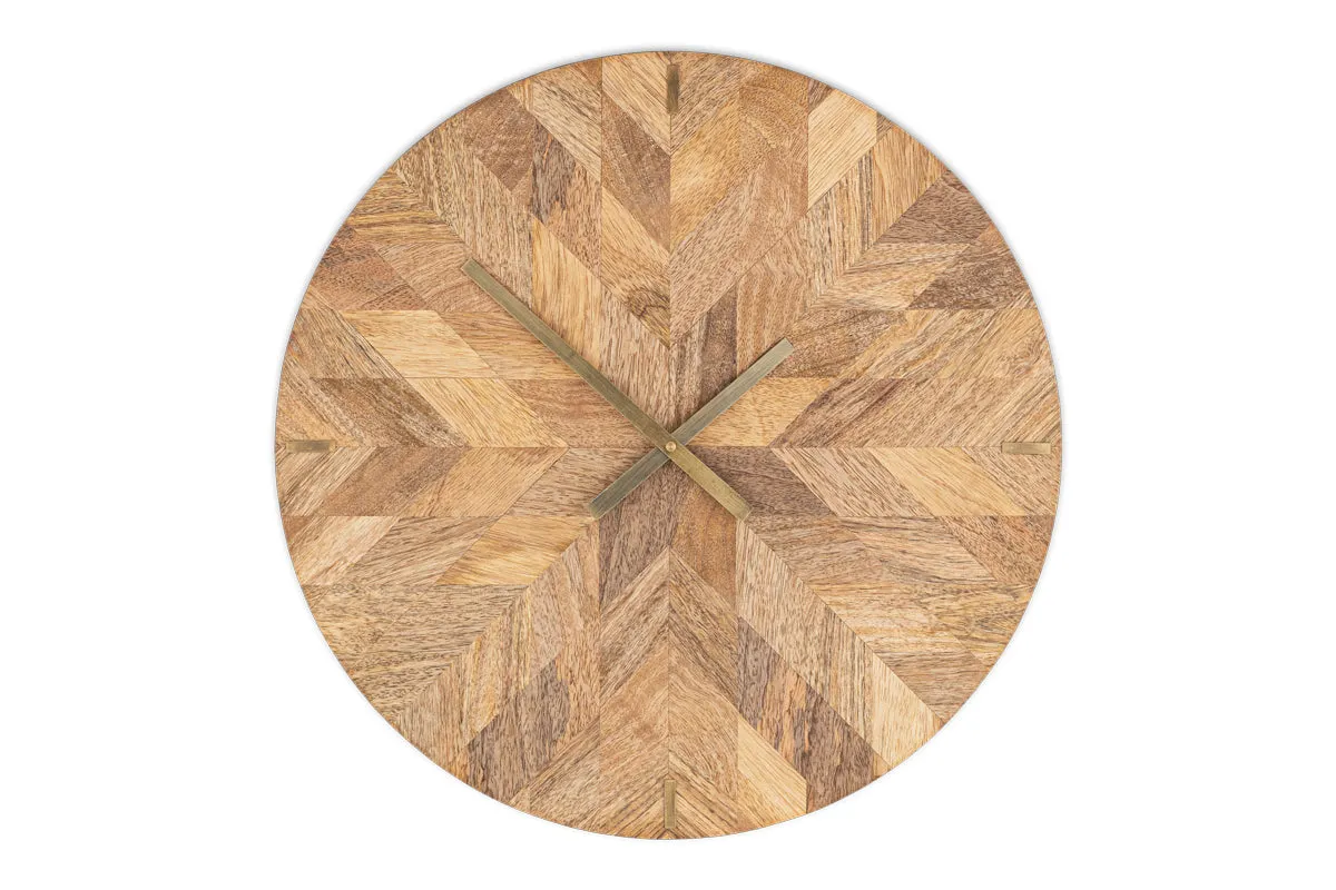 Enugu Mango Wood Clock - Natural