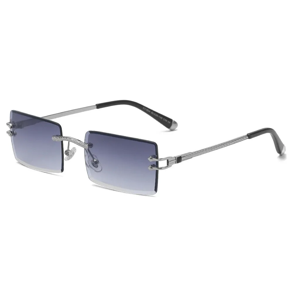 Fashion Rectangle Rimless Sunglasses